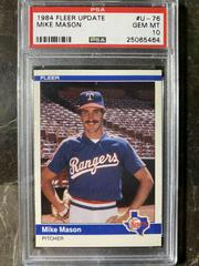 Mike Mason Baseball Cards 1984 Fleer Update Prices