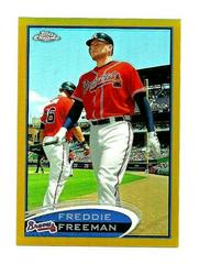 Freddie Freeman [Gold Refractor] #19 Baseball Cards 2012 Topps Chrome Prices