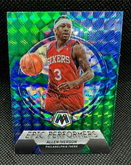 Allen Iverson [Green] #20 Basketball Cards 2022 Panini Mosaic Epic Performers Prices