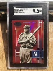 Babe Ruth [Mirror Red] Baseball Cards 2003 Leaf Certified Materials Prices