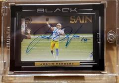 Justin Herbert #III-JHE Football Cards 2022 Panini Black Iconic Impact Ink Autographs Prices