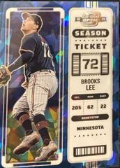 Brooks Lee [Navy Blue Ice] #7 Baseball Cards 2023 Panini Chronicles Contenders Optic Prices