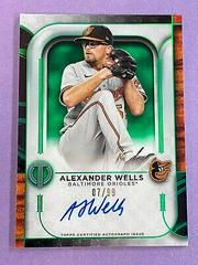Alexander Wells [Green] #TA-AWE Baseball Cards 2022 Topps Tribute Autographs Prices