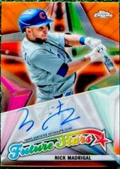 Nick Madrigal [Orange] Baseball Cards 2022 Topps Chrome Future Stars Autographs Prices