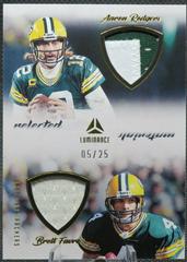 Brett Favre, Aaron Rodgers [Gold] Football Cards 2022 Panini Luminance Reflected Materials Prices