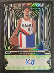 Keon Johnson [Green] #RJI-JHO Basketball Cards 2021 Panini Obsidian Rookie Jersey Ink Autographs Prices