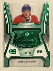 Cole Caufield [Green Spectrum] Hockey Cards 2021 SPx Finite Rookies Prices