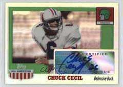 Chuck Cecil [Chrome Refractor] #A-CCE Football Cards 2005 Topps All American Autograph Prices
