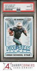 Joe Burrow [Blue] #90 Football Cards 2020 Sage Hit Prices