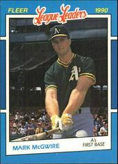 Mark McGwire Baseball Cards 1990 Fleer League Leaders Prices