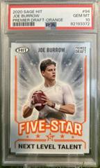 Joe Burrow [Orange] #94 Football Cards 2020 Sage Hit Prices
