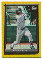 Oswald Peraza [Holo Gold] Baseball Cards 2022 Panini Three and Two Prospects Prices