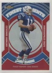 Anthony Gonzalez [Refractor] #RFM-AG Football Cards 2007 Topps Finest Moments Prices