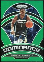Anthony Edwards [Green] #17 Basketball Cards 2022 Panini Prizm Dominance Prices