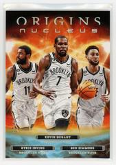 Kyrie Irving, Kevin Durant, Ben Simmons [Turquoise] #2 Basketball Cards 2022 Panini Origins Nucleus Prices