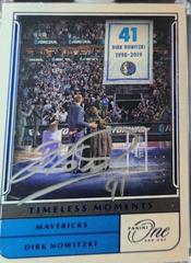 Dirk Nowitzki [Blue] Basketball Cards 2021 Panini One and One Timeless Moments Autographs Prices