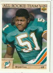 Bryan Cox Football Cards 1992 Upper Deck Prices