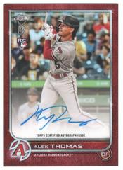 Alek Thomas [Red] Baseball Cards 2022 Topps Chrome Ben Baller Autographs Prices