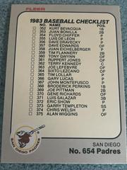 Checklist 352-399 Baseball Cards 1983 Fleer Prices