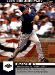 Ryan Braun #751 Baseball Cards 2008 Upper Deck Documentary Prices