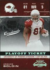 Anquan Boldin [Playoff Ticket] #3 Football Cards 2007 Playoff Contenders Prices