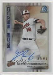 Grayson Rodriguez Baseball Cards 2018 Bowman Draft Class of 2018 Autograph Prices