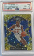 Immanuel Quickley [Gold Disco Prizm] Basketball Cards 2020 Panini Select Prices
