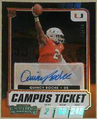 Quincy Roche [Autograph Campus Ticket] #261 Football Cards 2021 Panini Contenders Draft Picks Prices