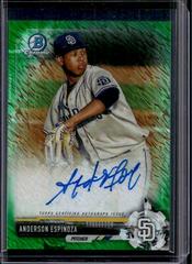 Anderson Espinoza [Chrome Green Shimmer] Baseball Cards 2017 Bowman Prospect Autographs Prices