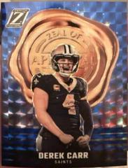 Derek Carr [Blue] #3 Football Cards 2023 Panini Zenith Zeal of Approval Prices