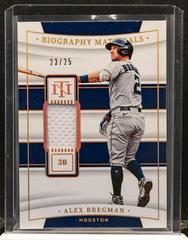 Alex Bregman [Holo Gold] #BIO-AB Baseball Cards 2022 Panini National Treasures Biography Materials Prices