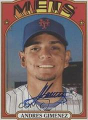 Andres Gimenez Real One Autographs Baseball Cards 2021 Topps Heritage Real One Autographs Prices