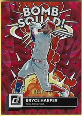 Bryce Harper [Red] #BS-9 Baseball Cards 2022 Panini Donruss Bomb Squad Prices