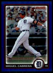 Miguel Cabrera [Blue Refractor] Baseball Cards 2010 Bowman Chrome Prices