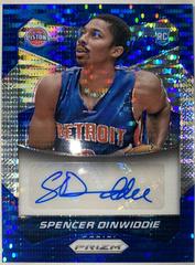 Spencer Dinwiddie #91 Basketball Cards 2014 Panini Prizm Rookie Autographs Blue Prices