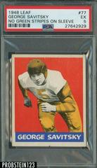 George Savitsky [No Green Stripes on Sleeve] #77 Football Cards 1948 Leaf Prices