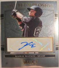 Kahlil Watson Baseball Cards 2022 Panini Select Youth Explosion Signatures Prices