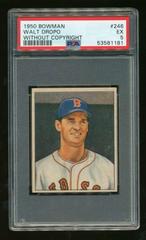 Walt Dropo [Without Copyright] #246 Baseball Cards 1950 Bowman Prices
