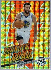 Stephen Curry [Reactive Yellow] #12 Basketball Cards 2022 Panini Mosaic Thunder Road Prices