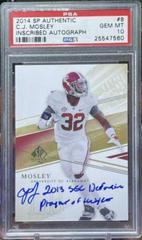 C.J. Mosley [Autograph] #8 Football Cards 2014 SP Authentic Prices