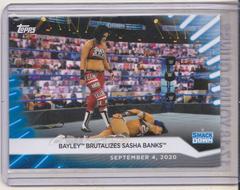 Bayley Brutalizes Sasha Banks [Blue] Wrestling Cards 2021 Topps WWE Women's Division Prices
