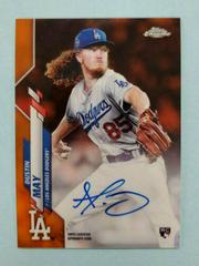 Dustin May [Orange Refractor] #RA-DM Baseball Cards 2020 Topps Chrome Rookie Autographs Prices