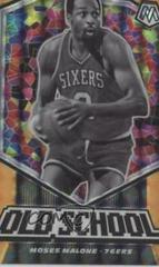 Moses Malone [Orange Fluorescent] #7 Basketball Cards 2019 Panini Mosaic Old School Prices