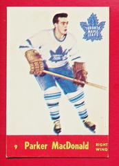 Parker MacDonald #9 Hockey Cards 1955 Parkhurst Quaker Oats Prices