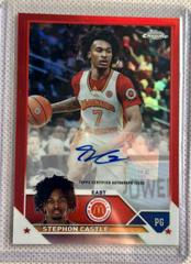 Stephon Castle [Red] #CA-SC Basketball Cards 2023 Topps Chrome McDonald's All American Autographs Prices
