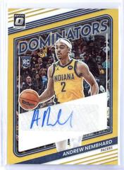 Andrew Nembhard [Gold] #RDS-ANH Basketball Cards 2022 Panini Donruss Optic Rookie Dominators Signatures Prices