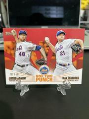 Jacob deGrom, Max Scherzer [Red] Baseball Cards 2023 Topps One Two Punch Prices