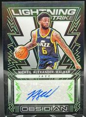 Nickeil Alexander Walker [Green] Basketball Cards 2021 Panini Obsidian Lightning Strike Signatures Prices