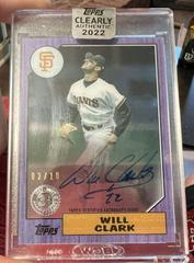 Will Clark [Purple] #87TBA-WC Baseball Cards 2022 Topps Clearly Authentic 1987 Autographs Prices