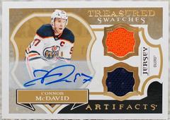 Connor McDavid [Gold Autograph] Hockey Cards 2022 Upper Deck Artifacts Treasured Swatches Prices